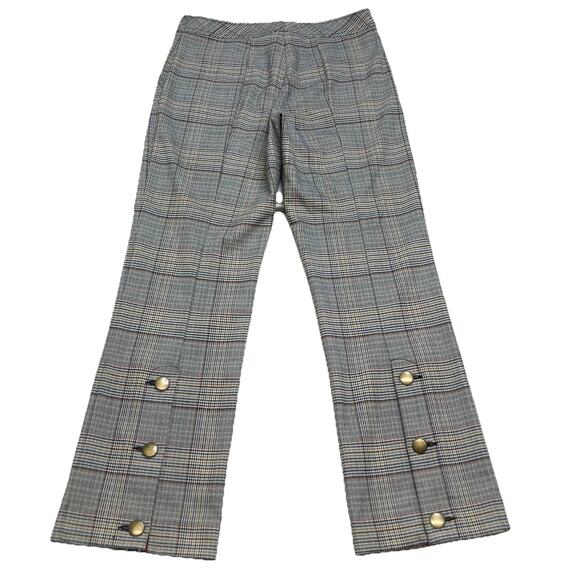 Trina Turk Women's Hook Closure Flat Front Straight Leg Plaid Town Pants 4 - Picture 1 of 10